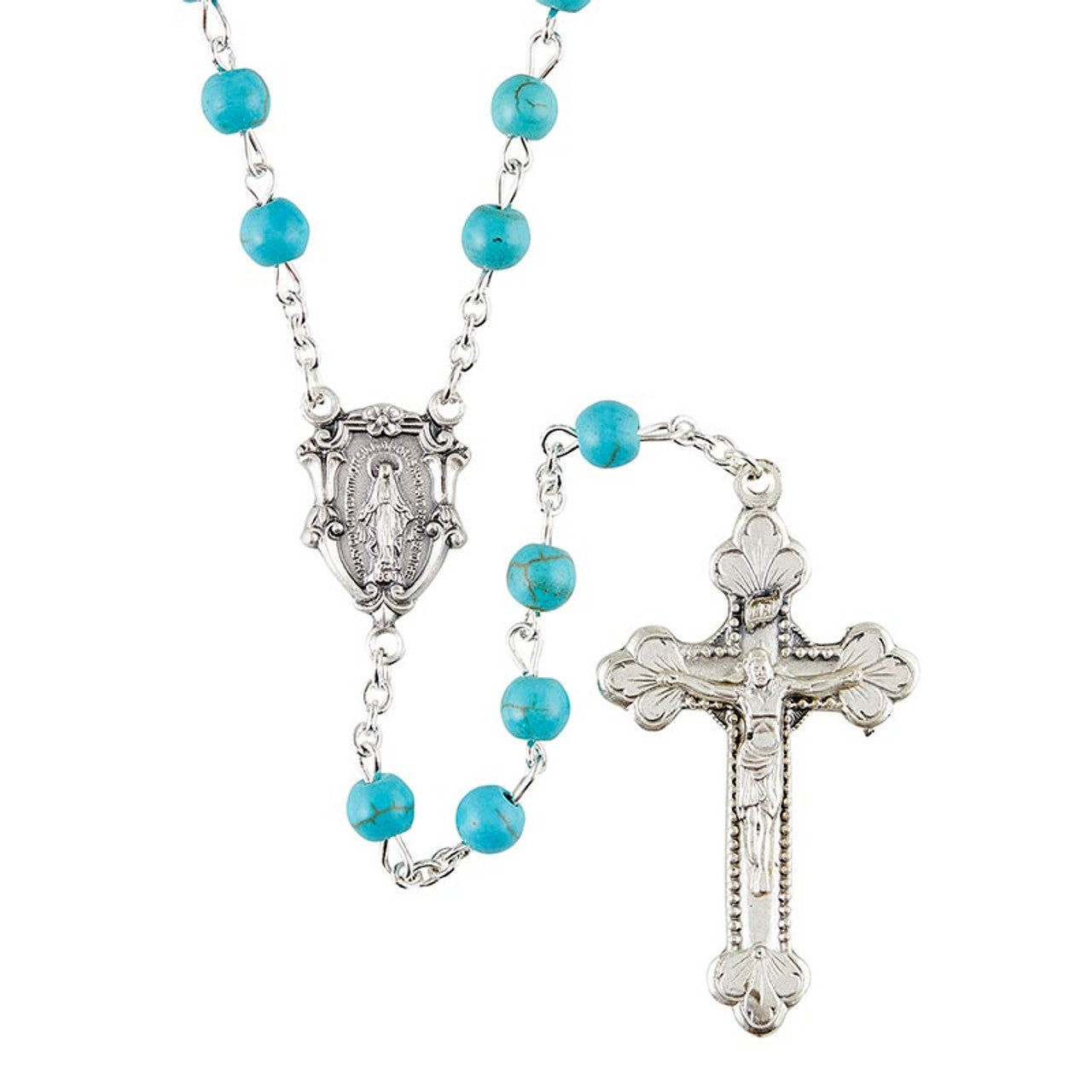 Faux Turquoise Gemstone Rosary