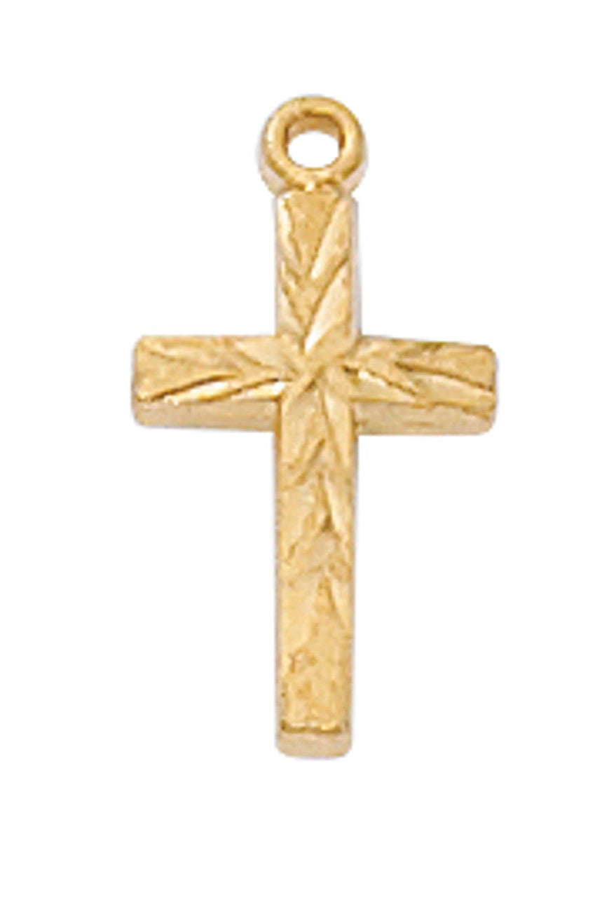Gold over SS Cross 16-18" chain