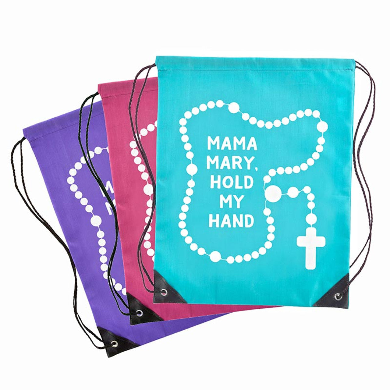 Kids Rosary Drawstring Backpack - Mama Mary