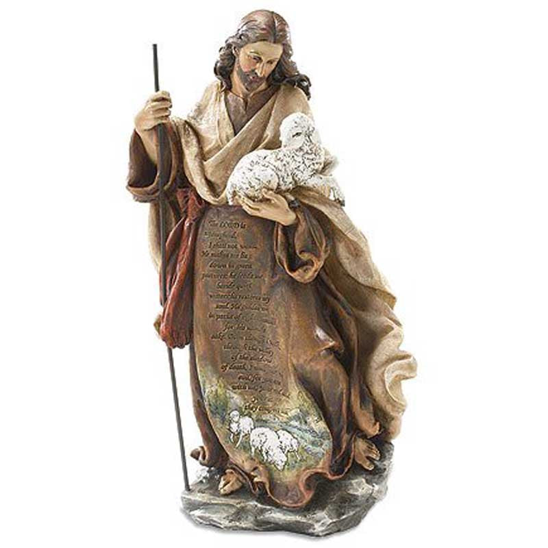 12.25" H Christ with lamb
