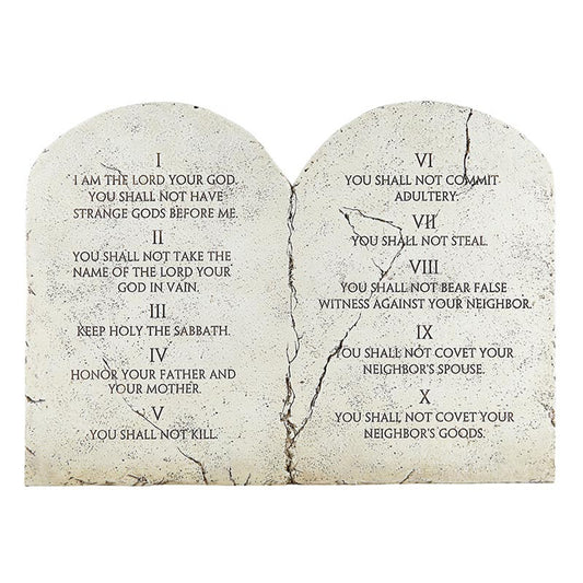 12" Ten Commandments Standing Plaque
