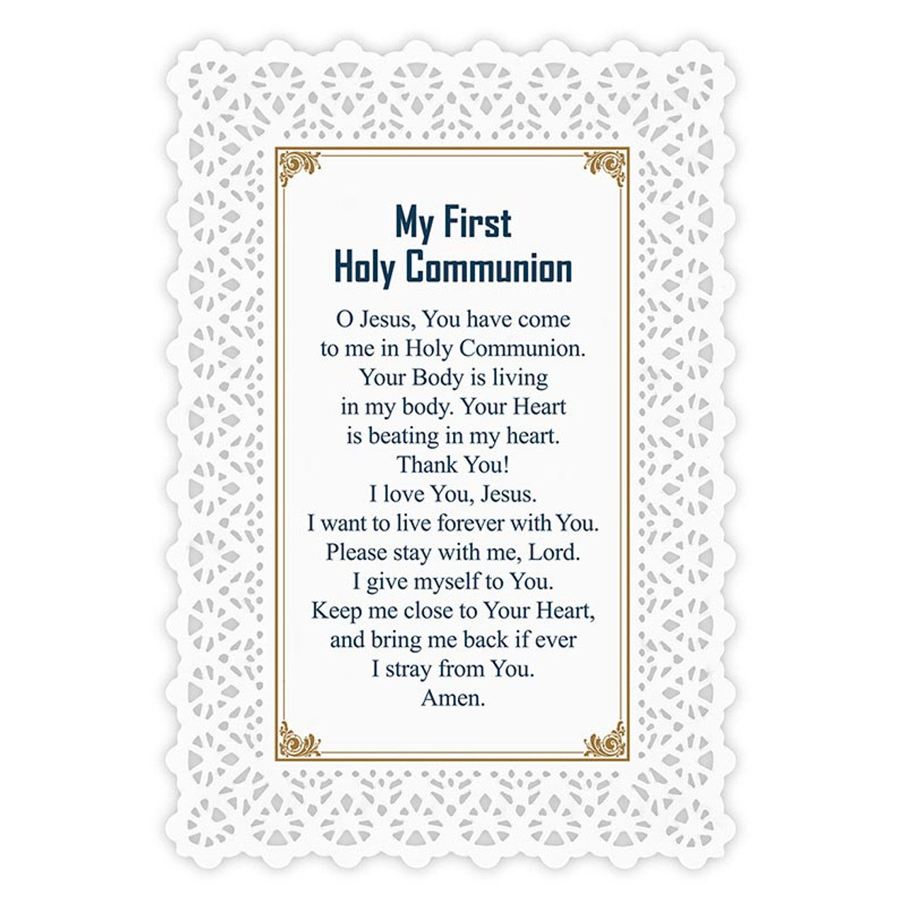 First Communion Holy Card