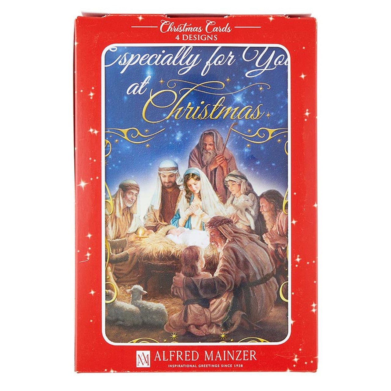 Boxed Christmas Cards - 4 Assorted - 12 cards/bx
