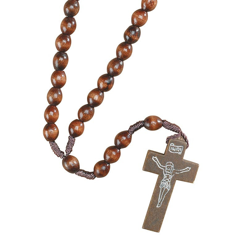 Dark Brown Cord Rosary