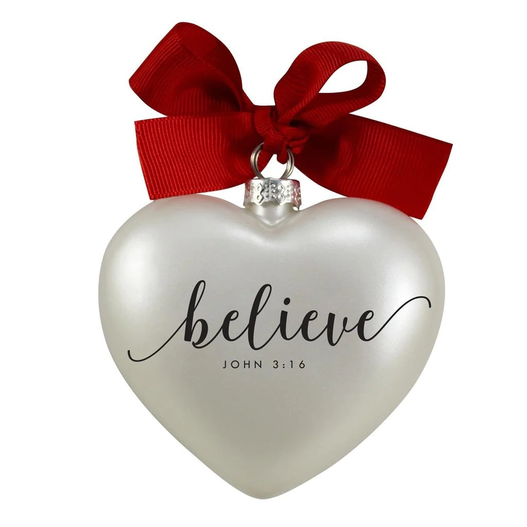 Ornament, Heart Believe
