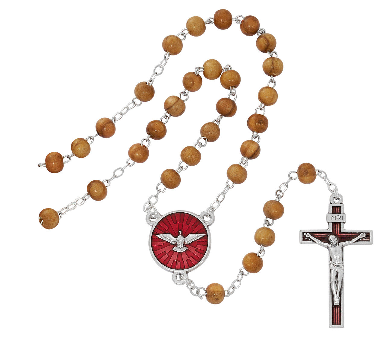 OLIVE WOOD CONFIRMATION ROSARY