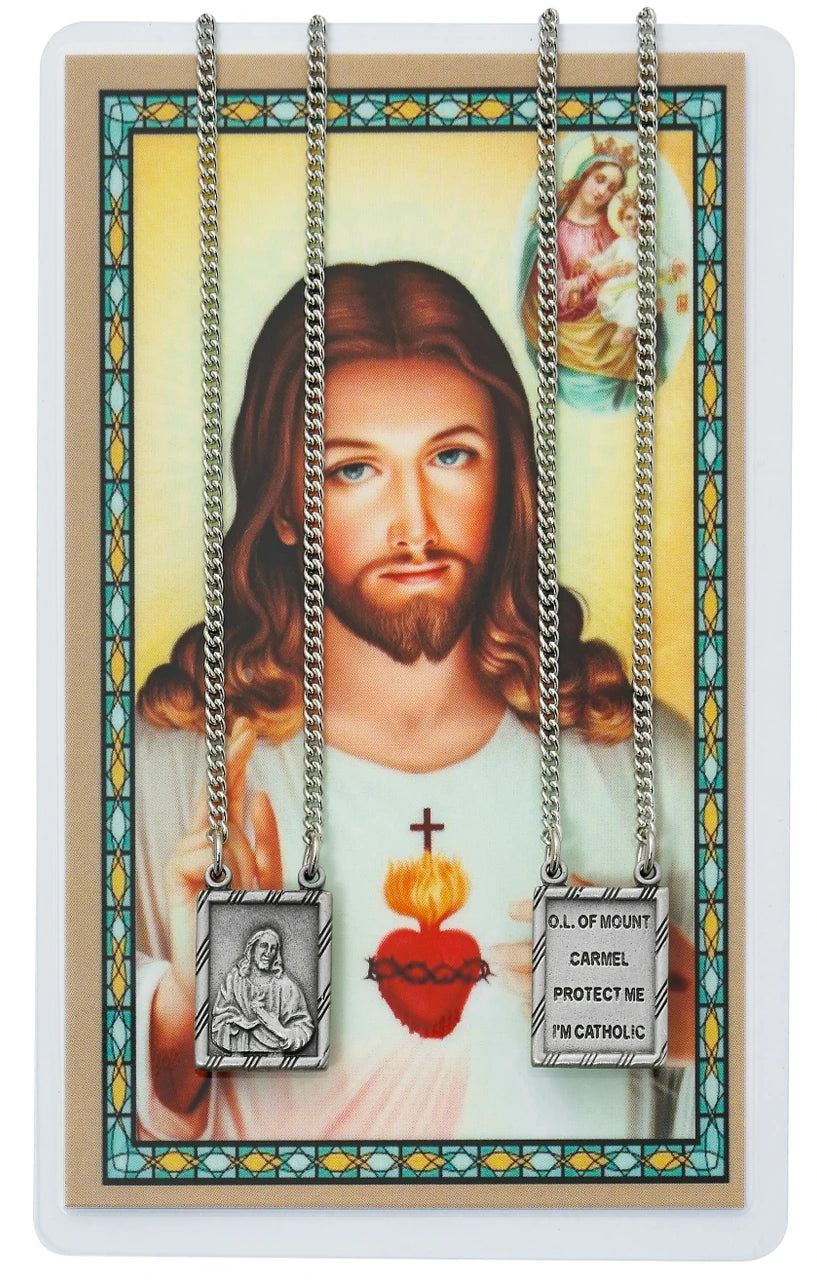 SCAPULAR PENDANT & PRAYER CARD