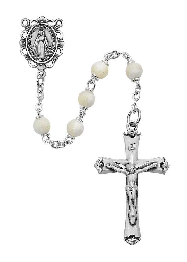 ROSARY - 5MM GENUINE MOTHER OF PEARL