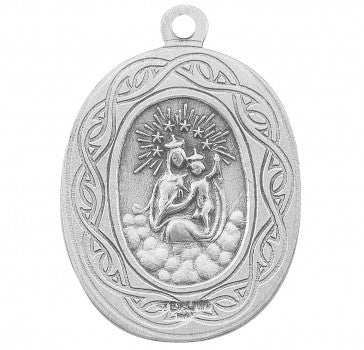 Sterling Silver Christ With Crown Of Thorns 18" chain