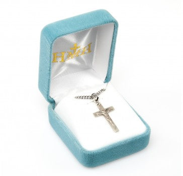 Sterling Silver Small Crucifix 18" Chain