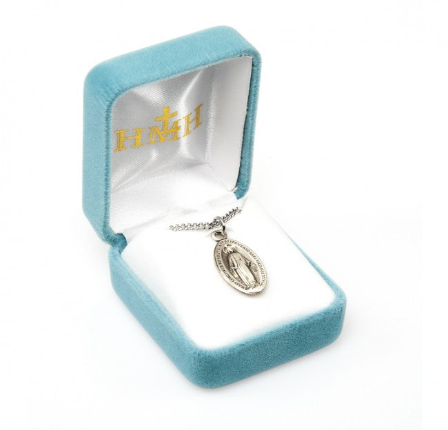Sterling Silver Miraculous Medal - Small Oval
