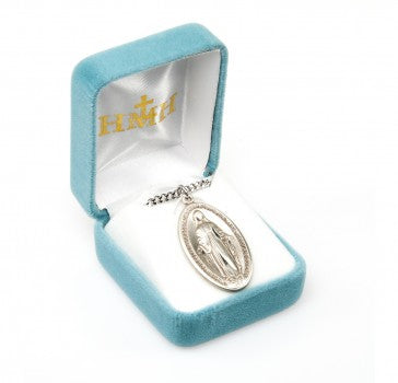 Sterling Silver Larger Oval Miraculous Medal