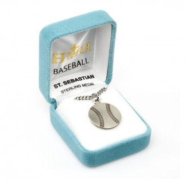 Sterling Silver Saint Sebastian Baseball