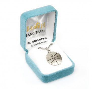 Sterling Silver Saint Sebastian Basketball