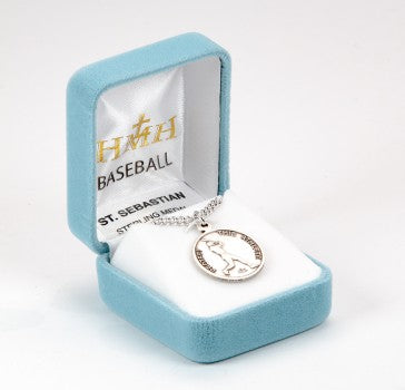 Sterling Silver Saint Sebastian Baseball Player