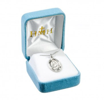 Saint Monica Oval Sterling Silver Medal