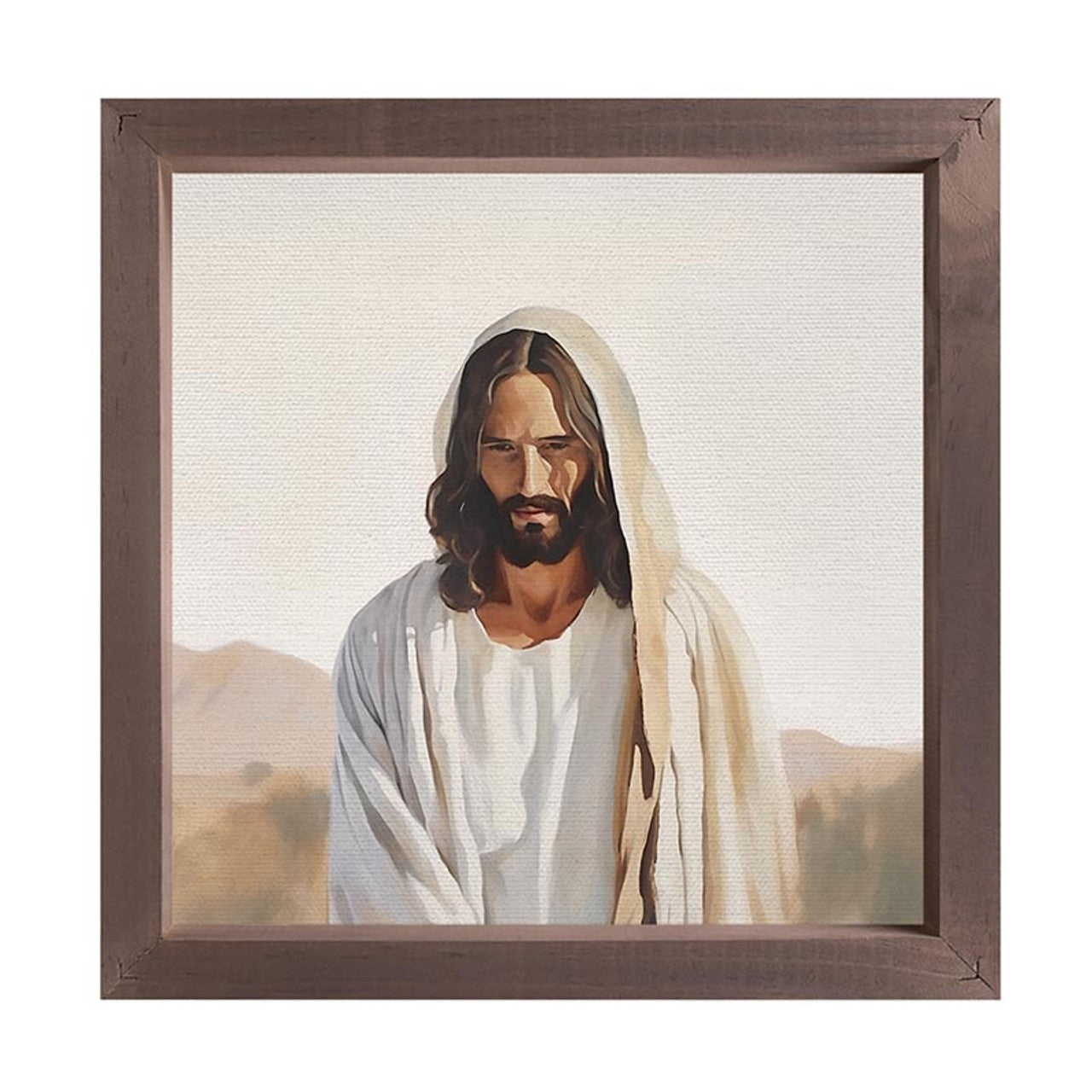 Jesus Framed Art 11x11 wood frame