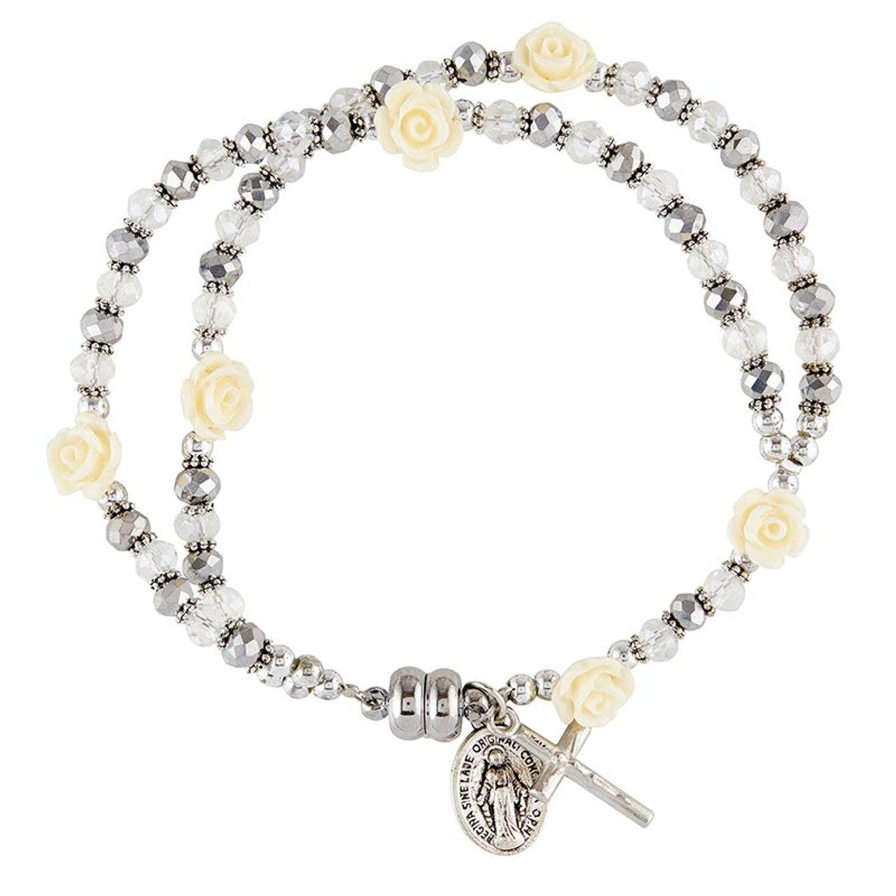 Miraculous Rose Rosary Bracelet