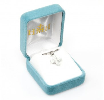 Moonlight and White Opal Pave Greek Cross Pendant