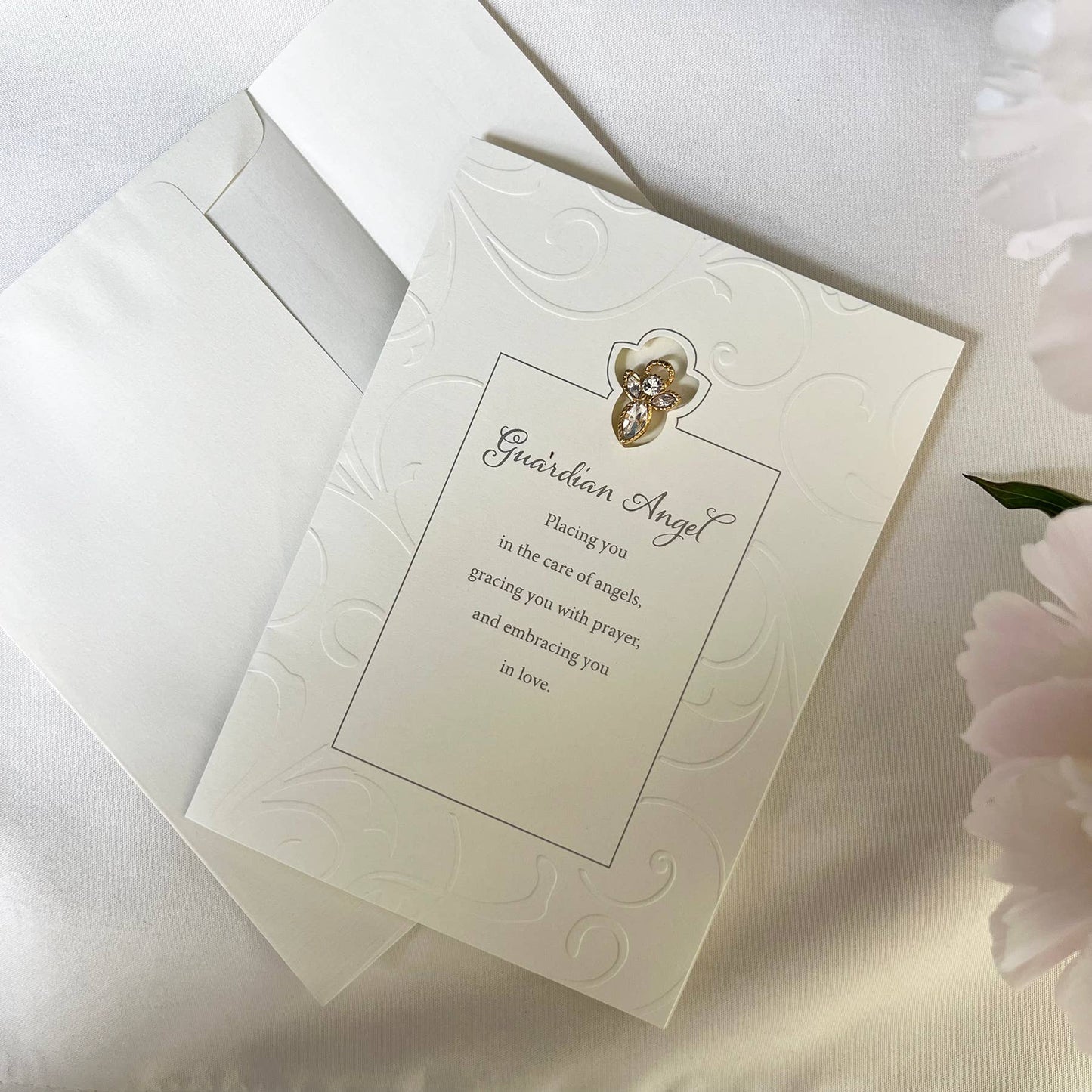 Guardian Angel Greeting Card with Pin