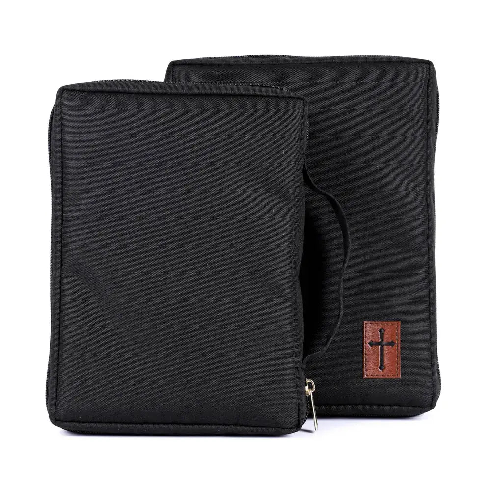 Canvas Bible Cover - Cross Patch - M