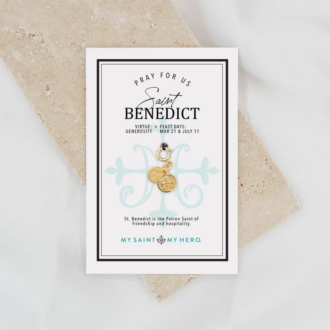 St. Benedict Charm - Small, Gold