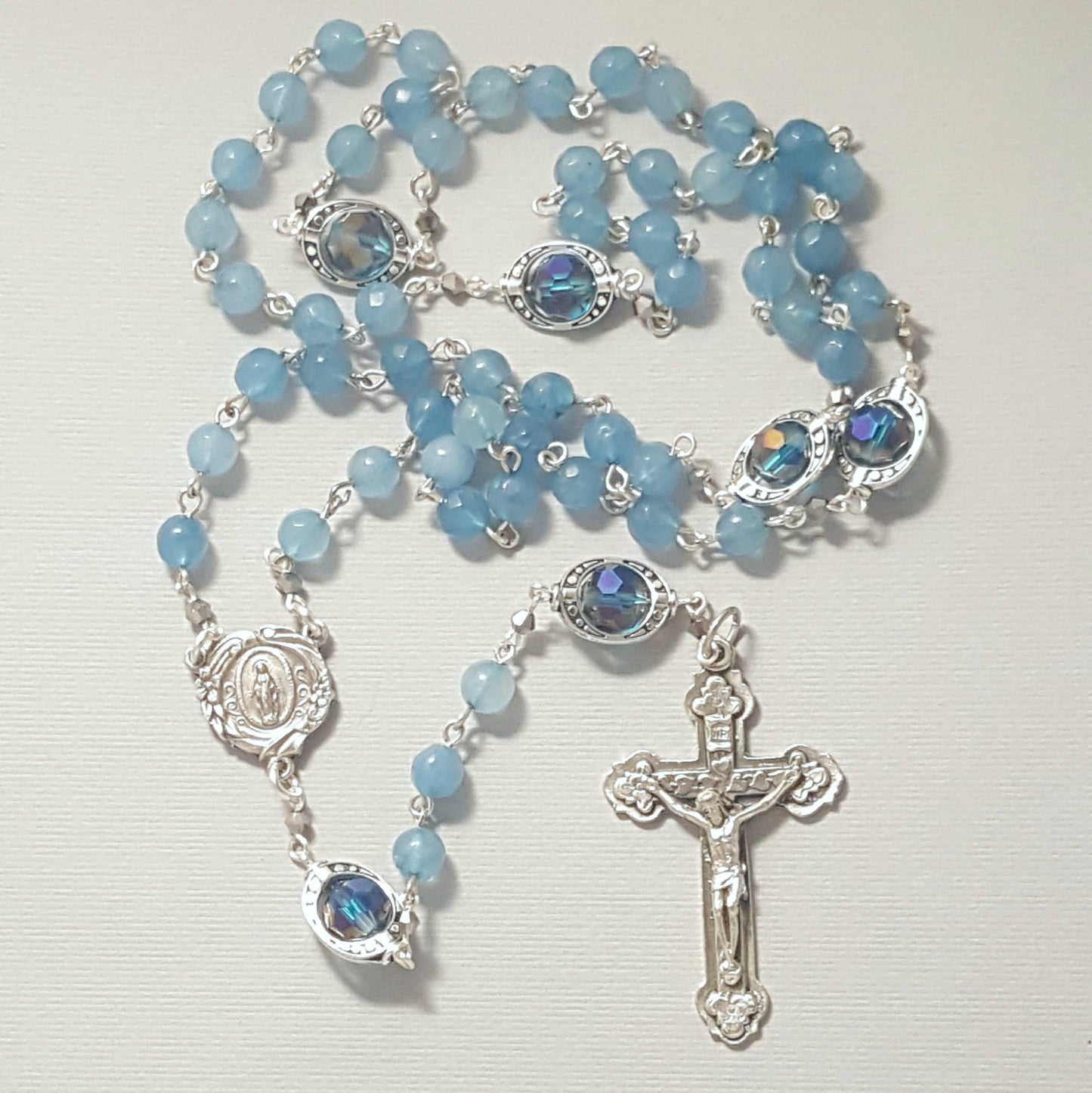 Blue Agate Rosary