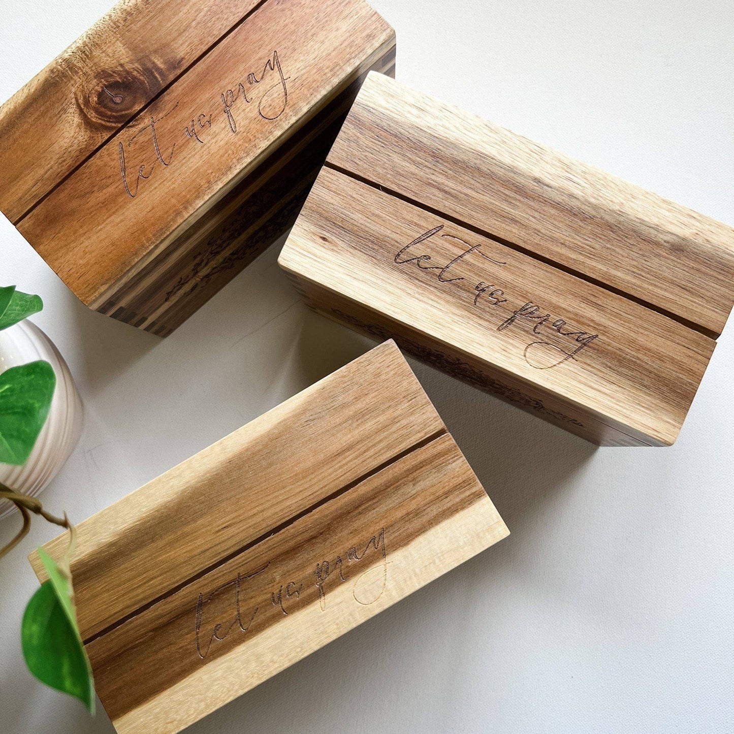 Wooden Prayer Card Box