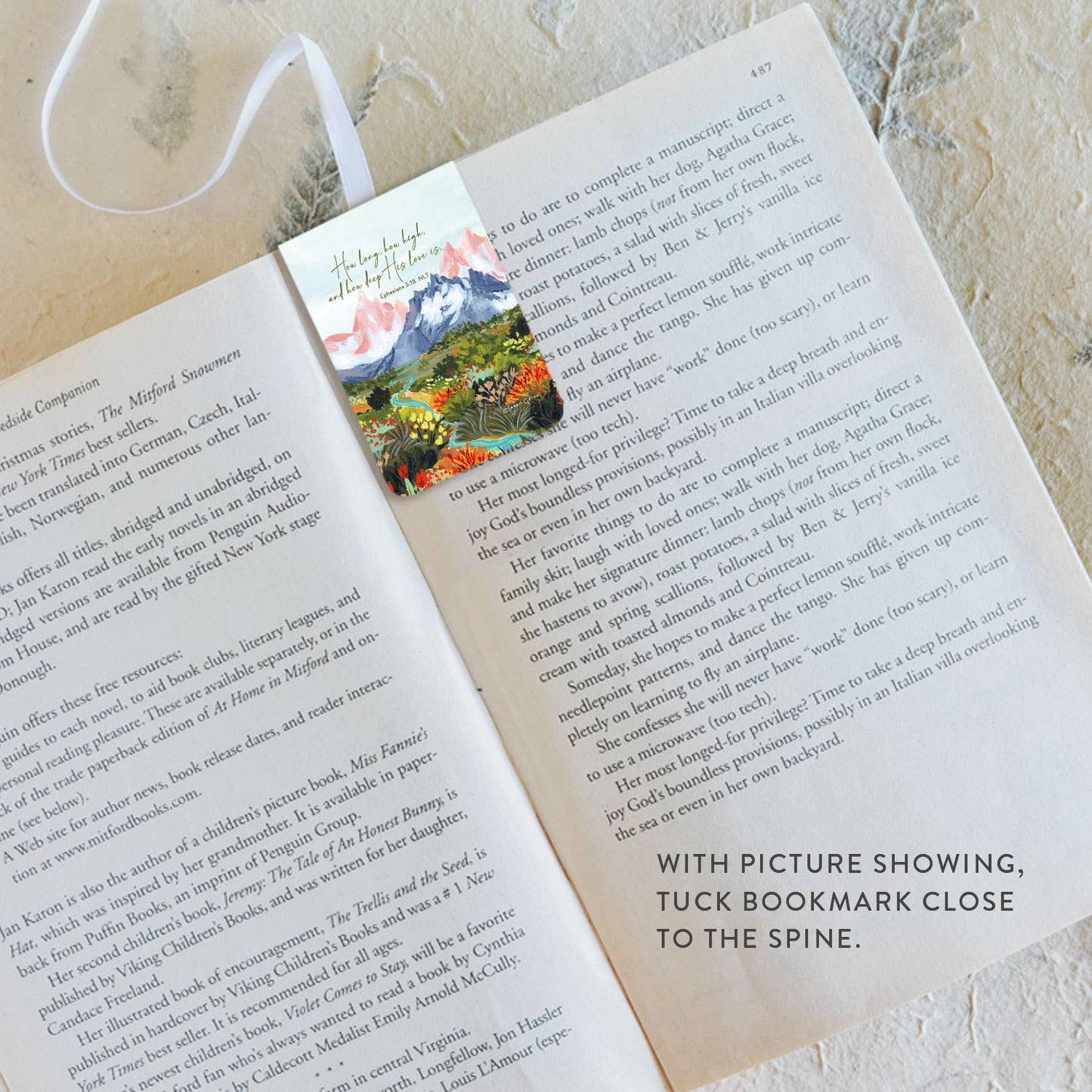 Mountains Faith Magnetic Ribbon Bookmark