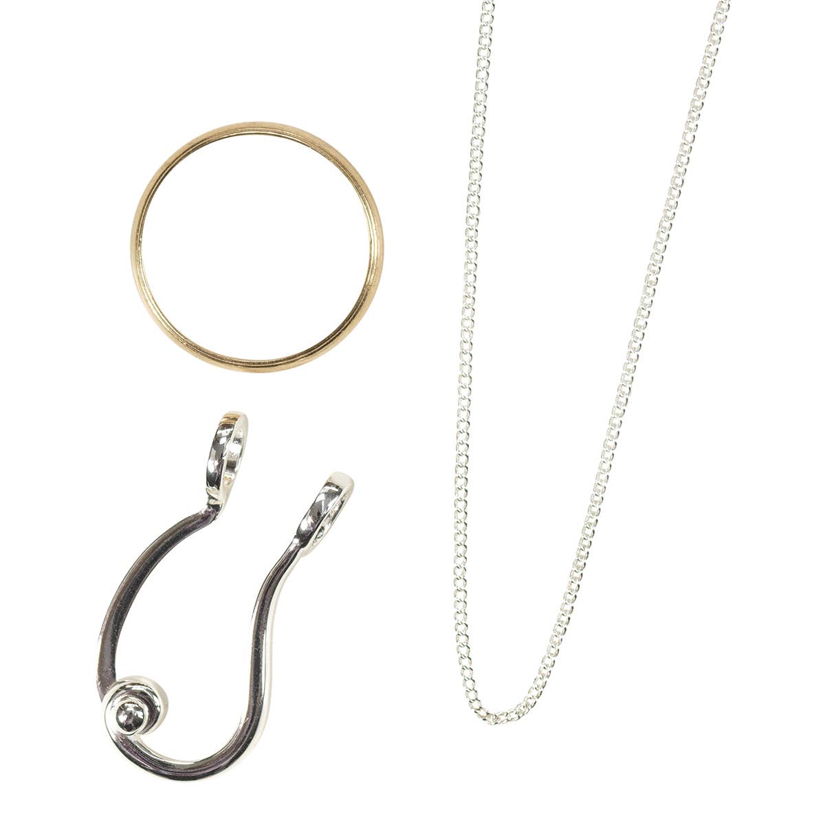 'No Tears In Heaven' Ring Holder Necklace w/24" Chain (SP)