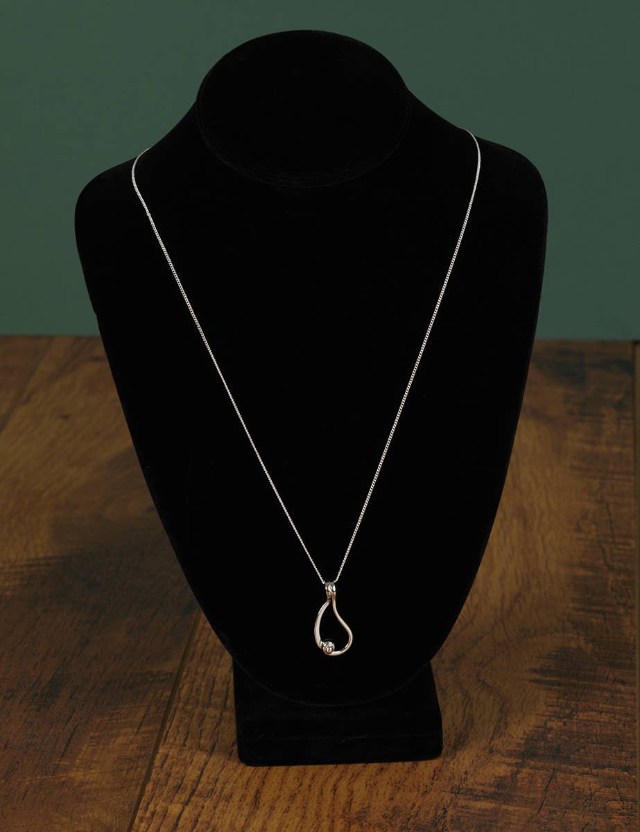'No Tears In Heaven' Ring Holder Necklace w/24" Chain (SP)