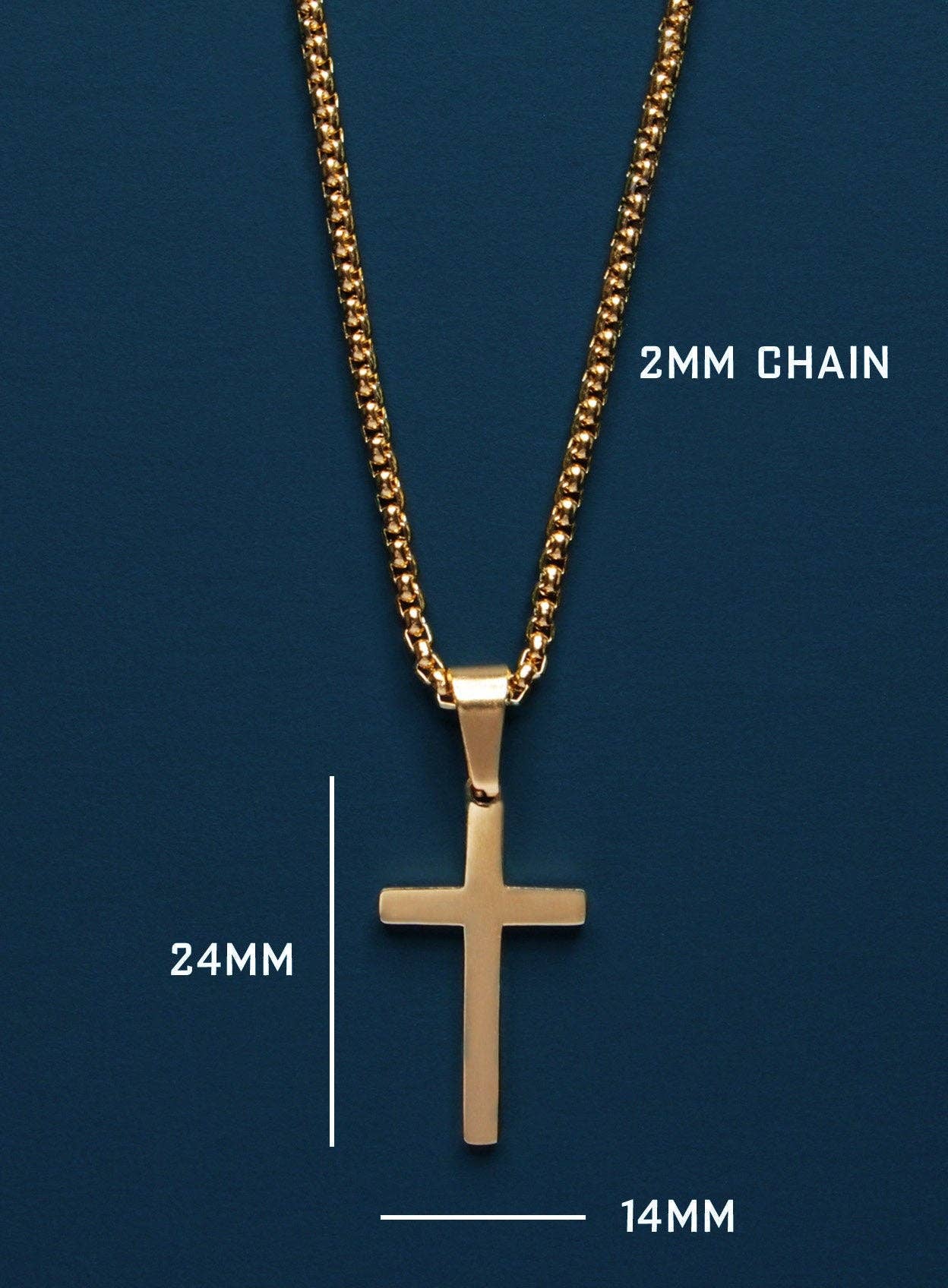 Cross Necklace for man - Men's gold cross necklace