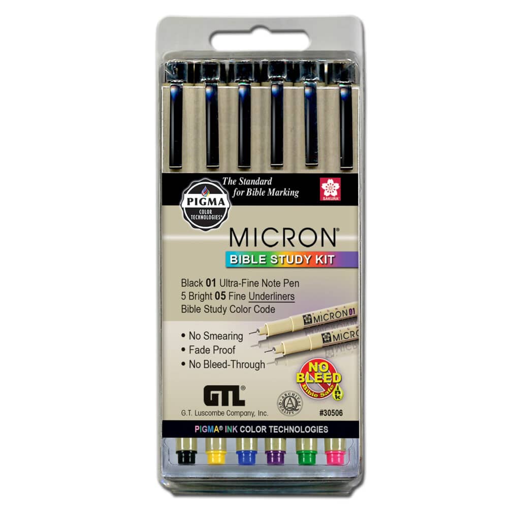 Micron Bible Study Kit (6 pens)