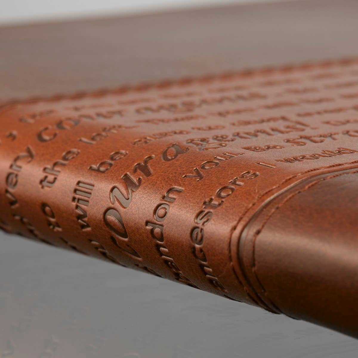 Strong and Courageous Zippered Classic LuxLeather Journal -