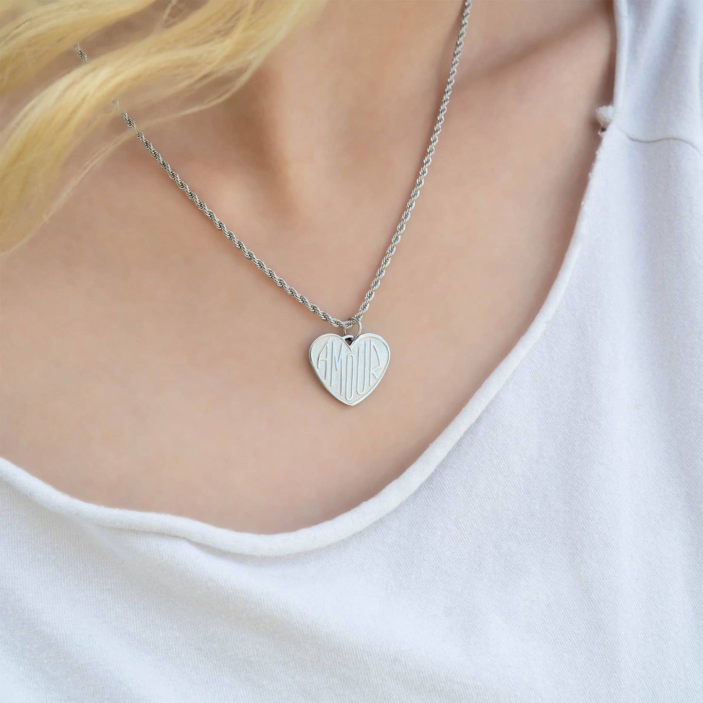 Stainless Steel Rope Chain Necklace