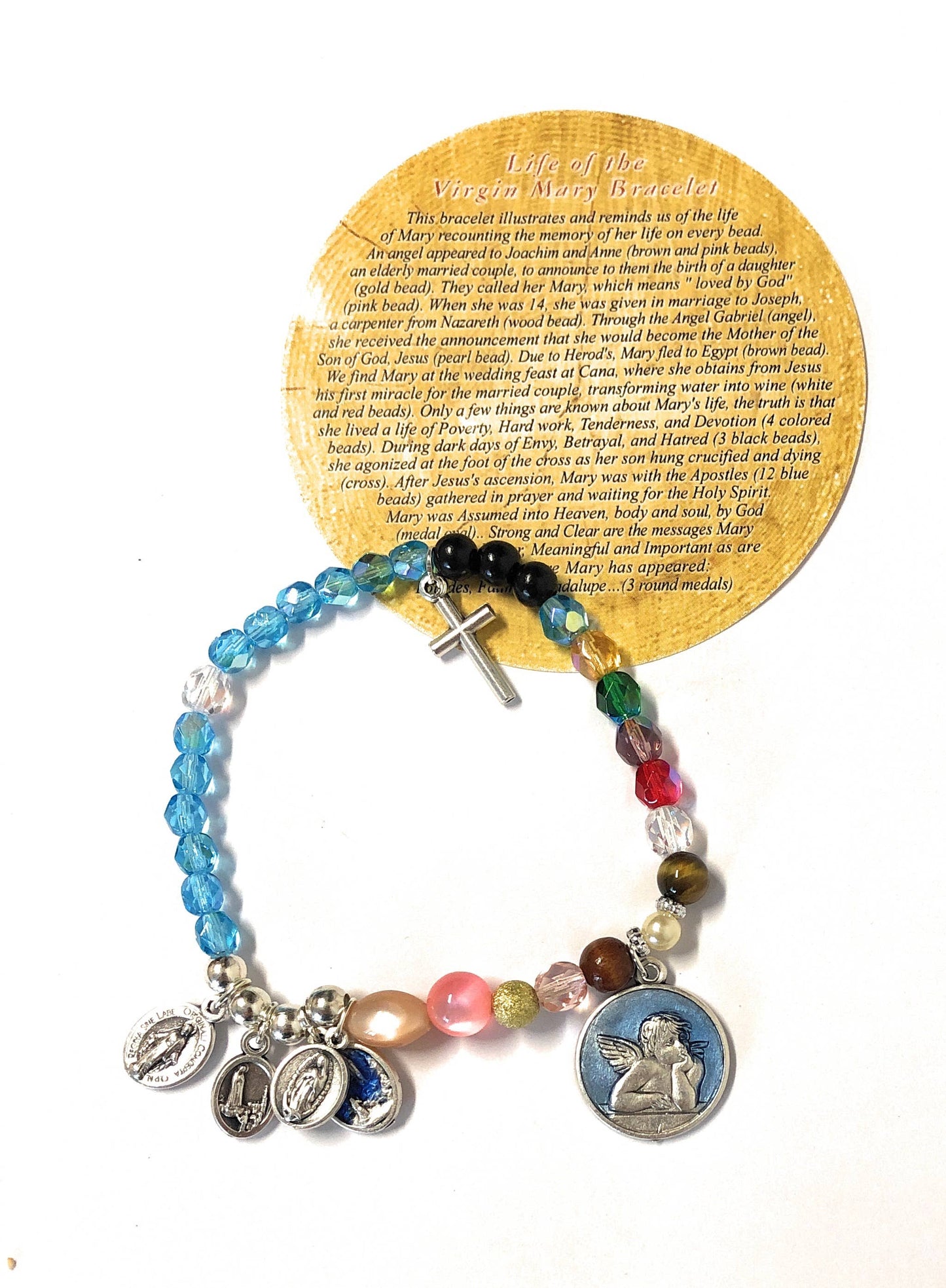 Life of Mary crystal bracelet