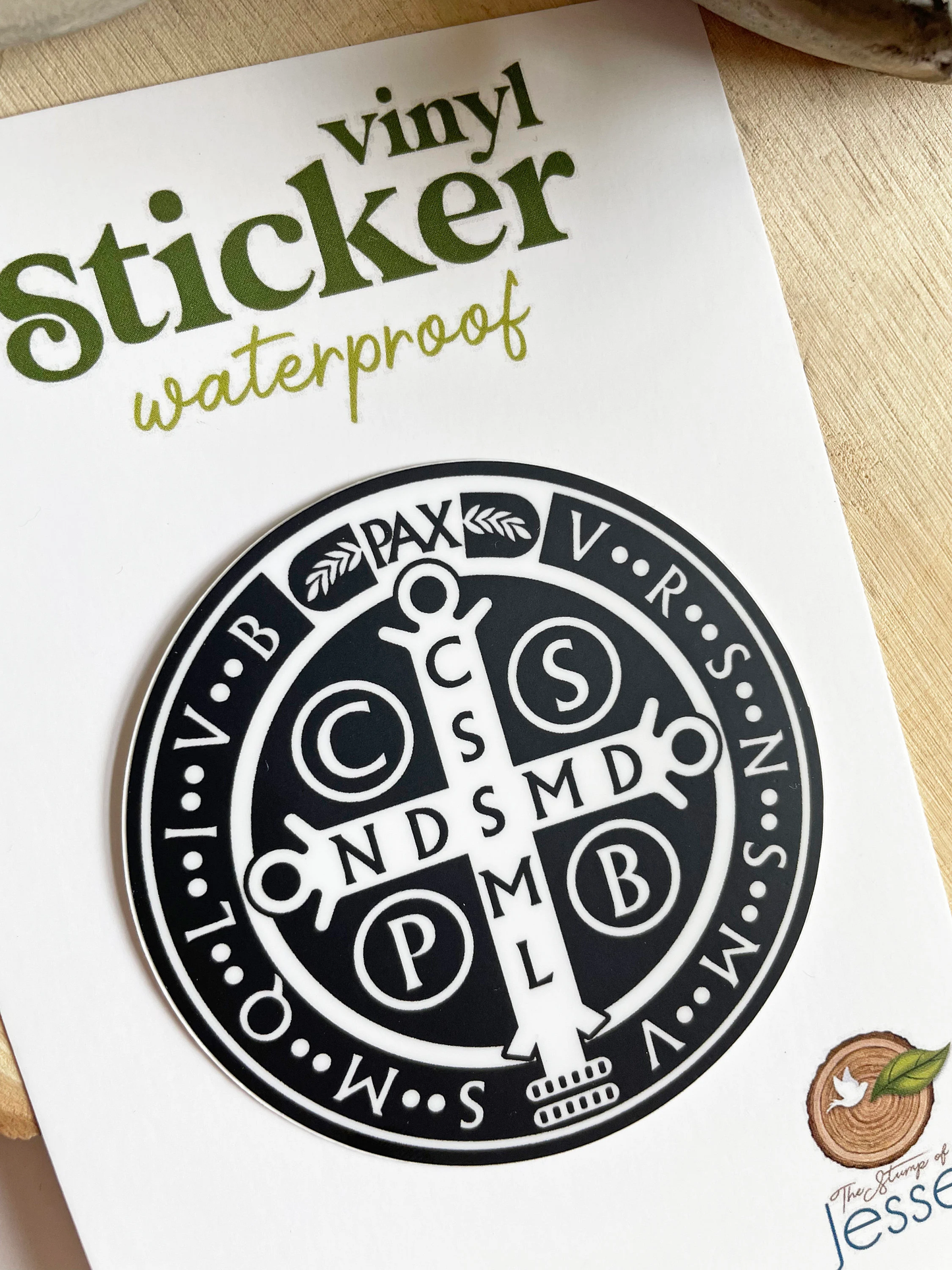 St. Benedict Medal Waterproof Sticker | Catholic gift