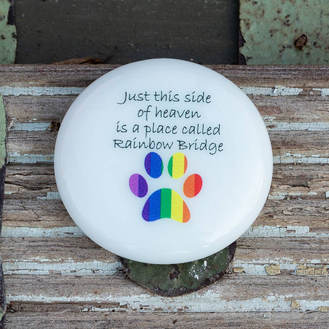 Pet Grief Memorial Imprinted Glass Word Stones