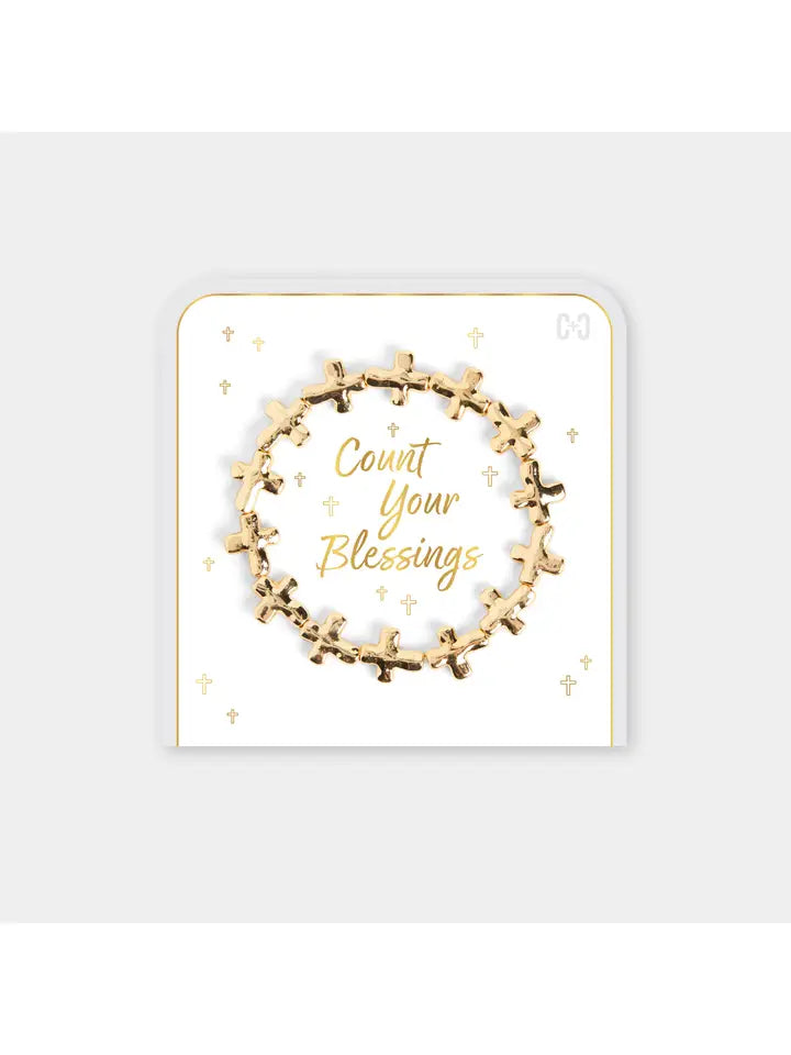 Count Your Blessings cross stretch bracelet