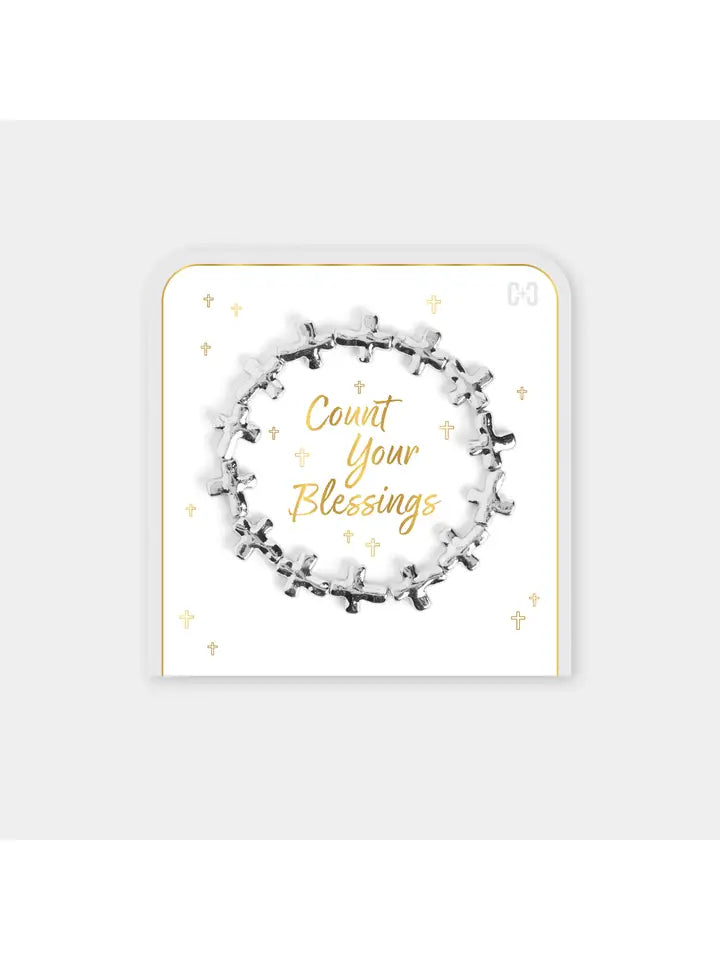 Count Your Blessings cross stretch bracelet