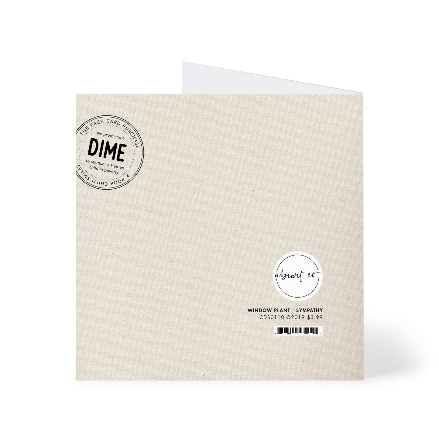 Window Plant Sympathy Greeting Card