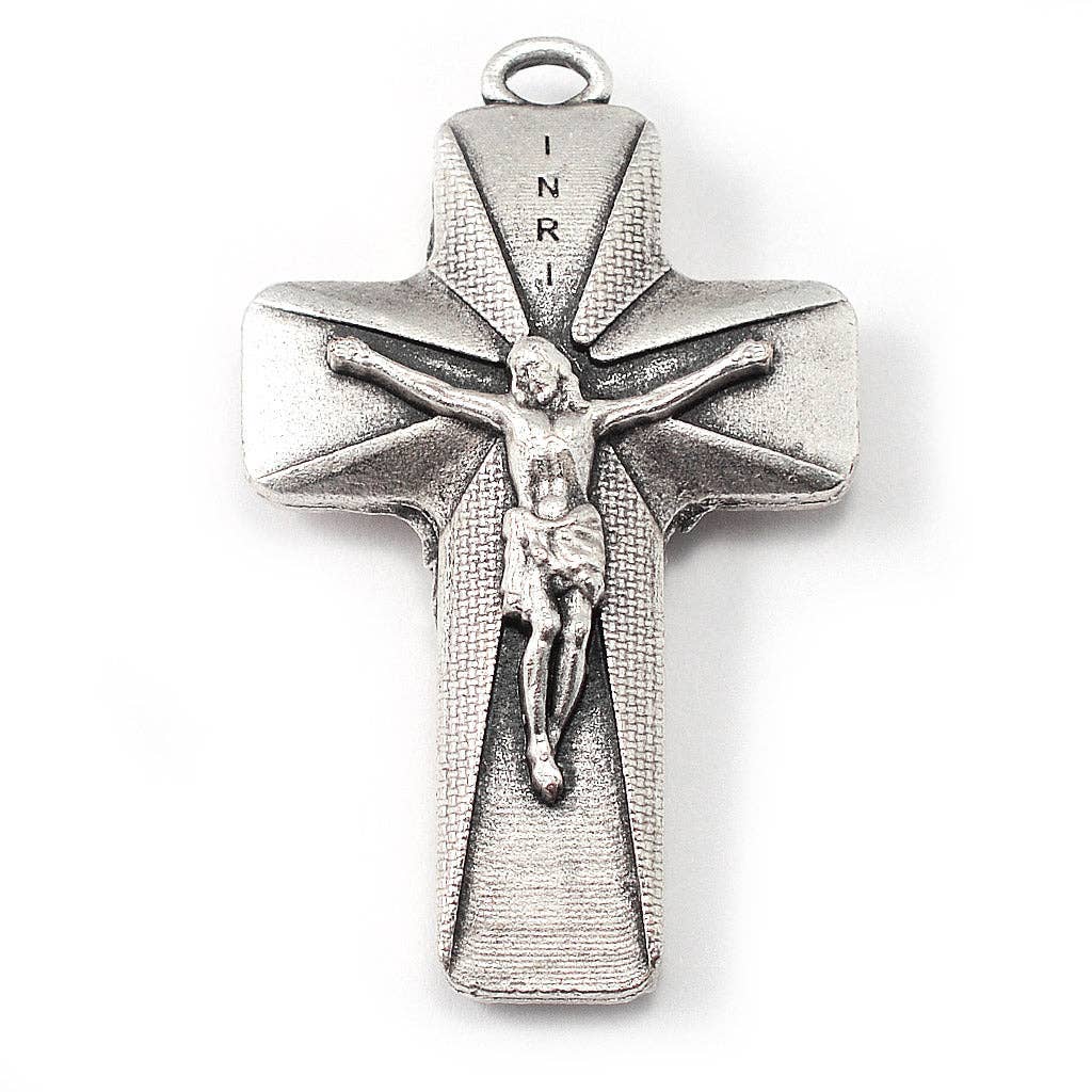 Rosaries for Men in Antique Silver with Faceted Beads