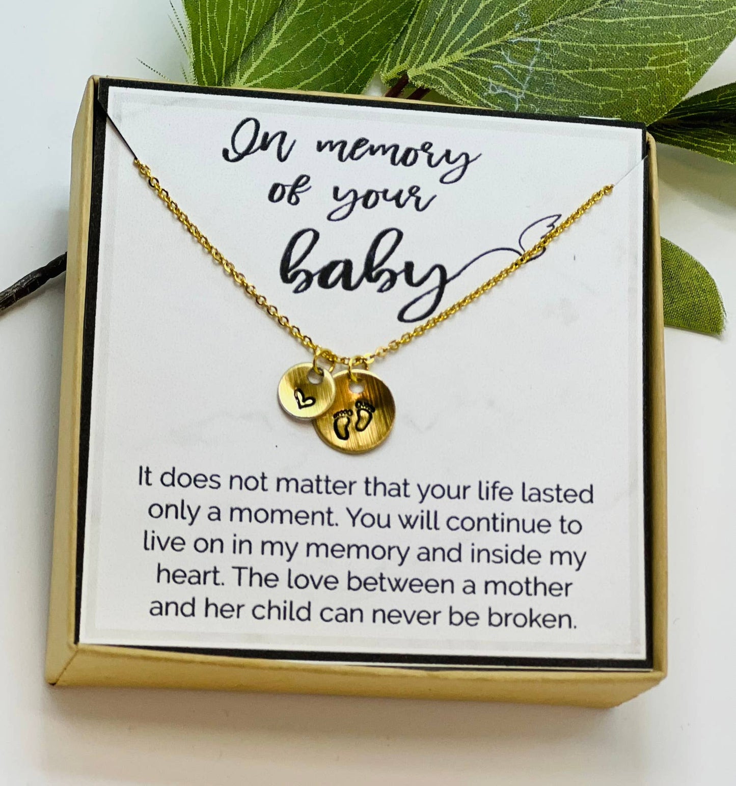 Angel Baby Necklace, Miscarriage Gift, Sympathy Gift for Her (Copy)