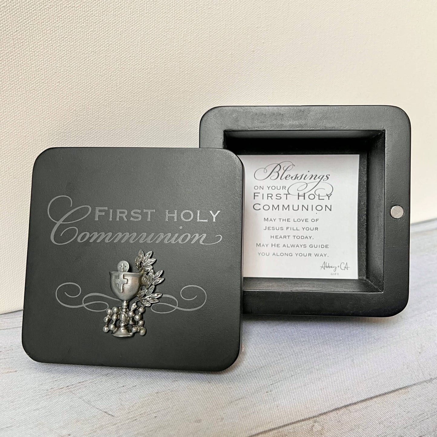 Communion Black Keepsake Box