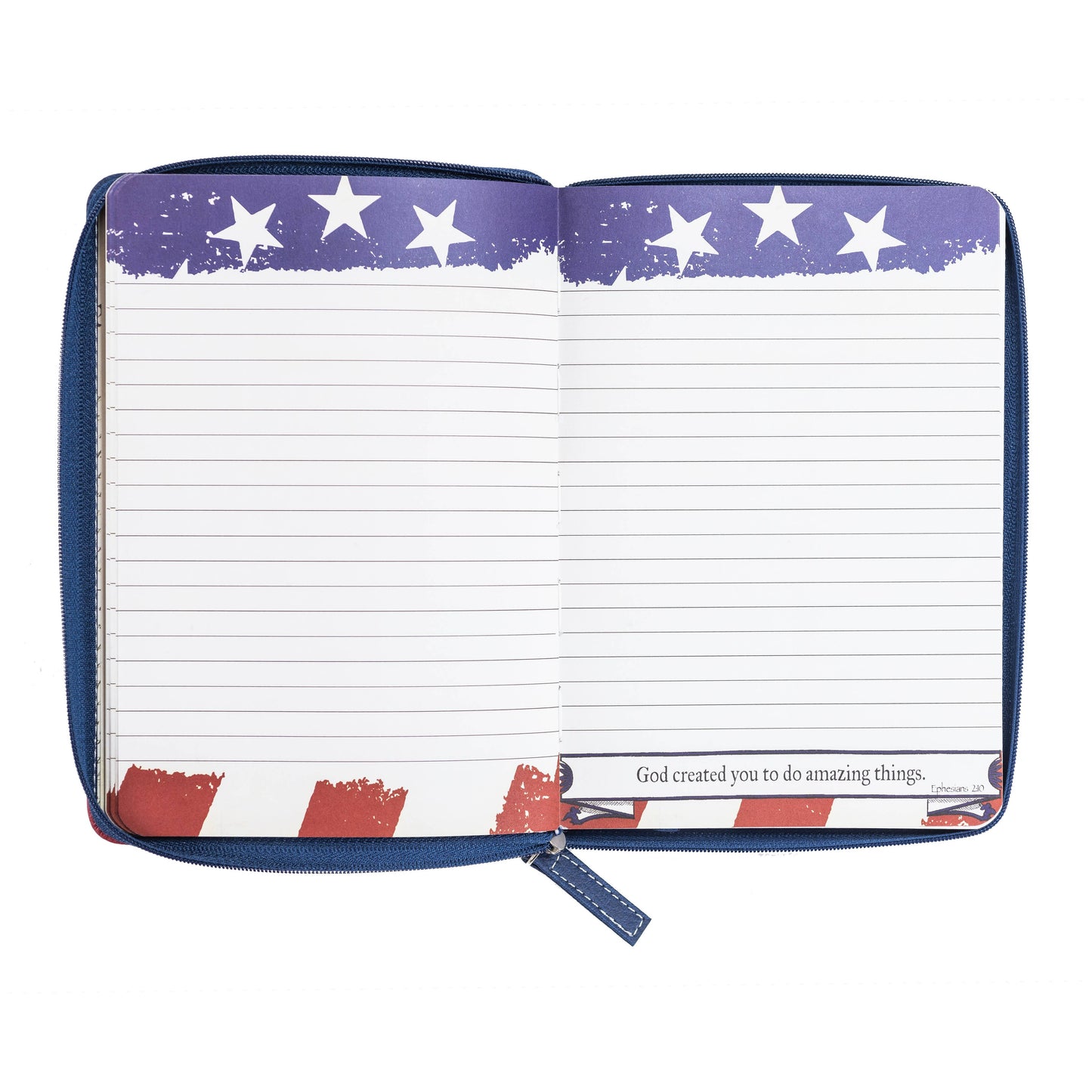 Divine Details 2020: Zippered Journal: US Flag Stand Firm