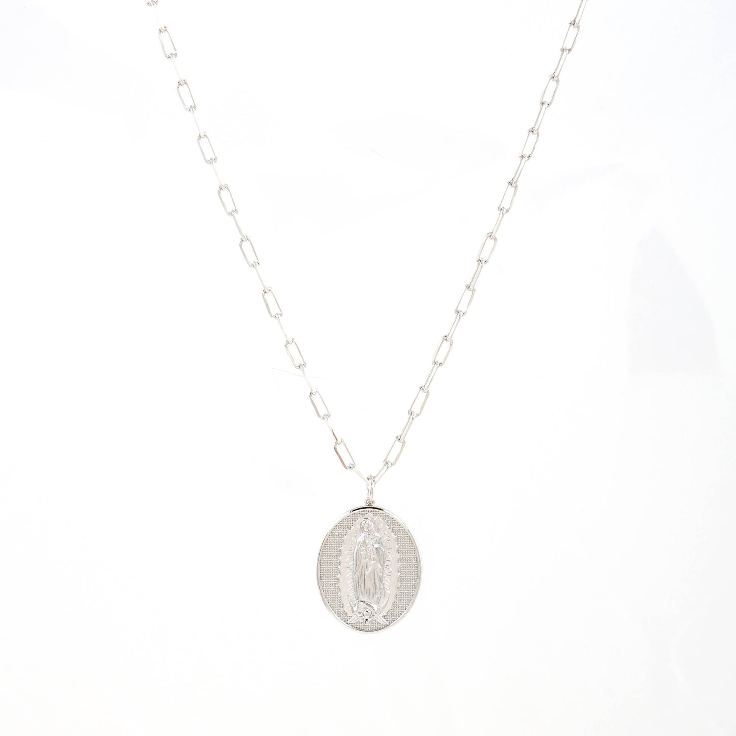 Gold Plated Virgin Mary Medallion Necklace