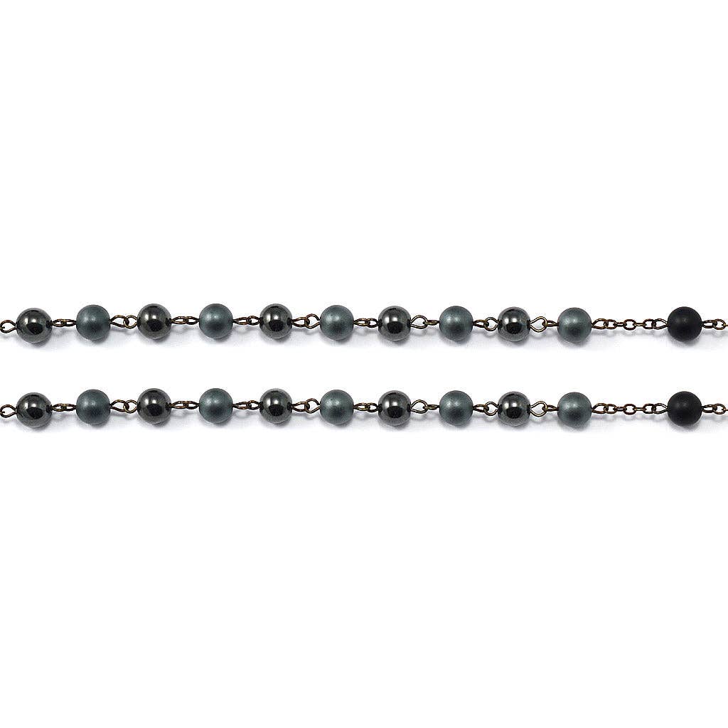 Rosaries for Men in Antique Bronze and Hematite