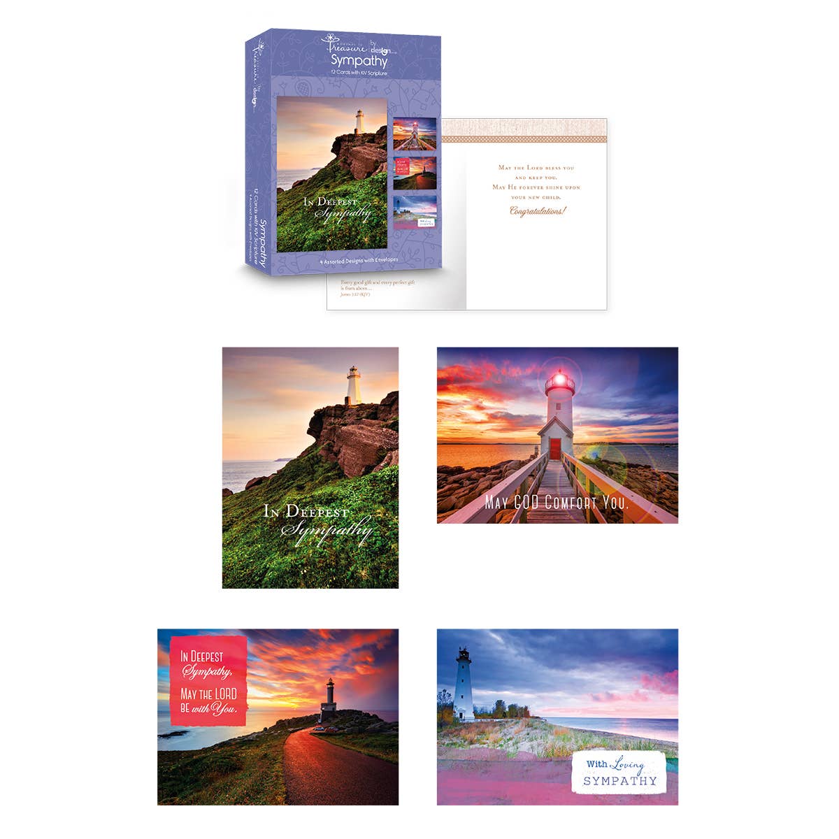 Assorted Boxed Cards - Religious- Sympathy, 12 Ct