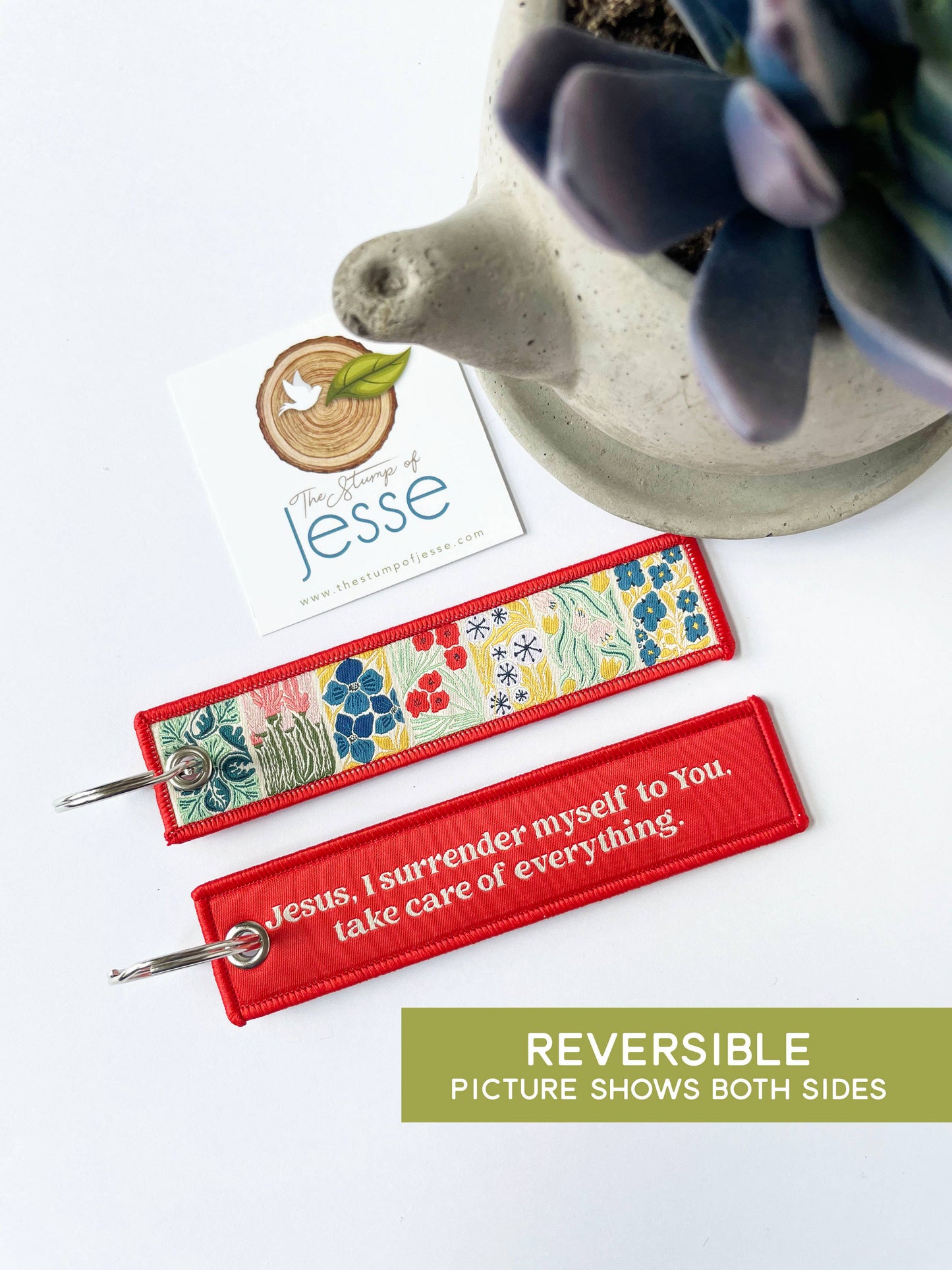 Catholic Woven Keychain & Bag Tag I Catholic Gift