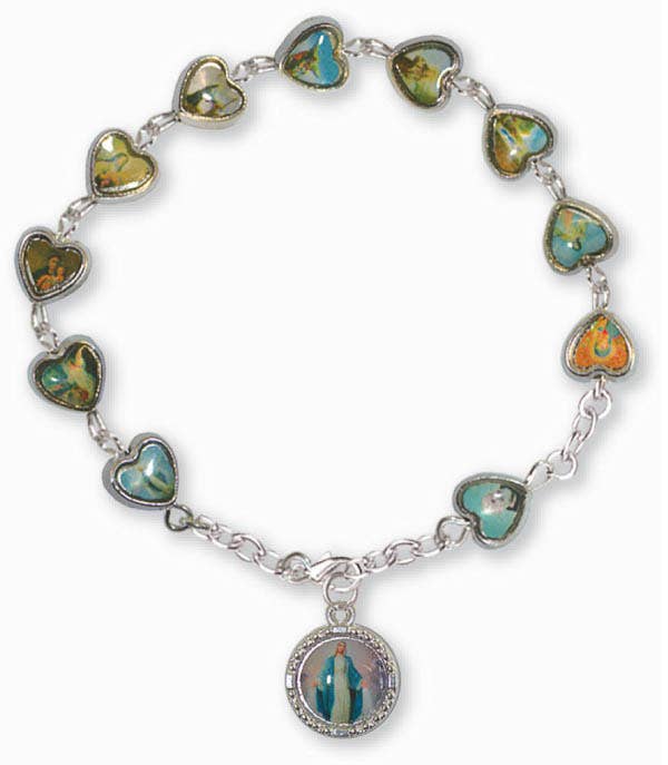 Assorted Saints/Miraculous Rosary Bracelet